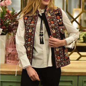 Vintage Norwegian Style Folk Vest